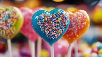 heart shaped lollipop background