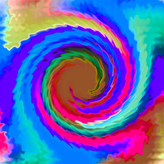 abstract artistic colorful color burst swirly background with rainbow art design