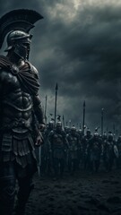 Naklejka premium Spartan warriors in battle