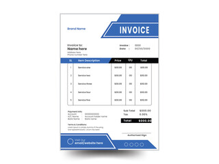 simple invoice template design