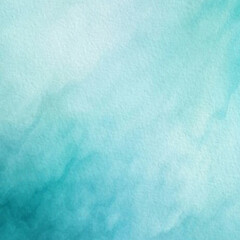 Mint green watercolor texture with irregular stains. Abstract panoramic background. Ombre effect.	