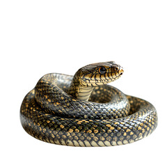 Obraz premium A fake snake coiled