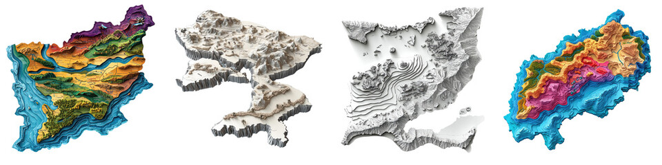 Map Modern Map Outlining  Regions Isolated on Clear White Background Highly Detailed 