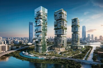 Metropolis Embracing Sustainable Tech for Urban Renewal and Ecological Balance