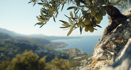 Olive and Oil. Liquid Gold of Mediterranean. Traditional Olive Oil. Healthy Food. PNG Transparent.