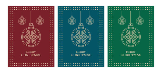 modern Christmas minimalist
Card greeting elegant card vector set design.Merry christmas invitation cards with gold xmas tree, ball and ornaments Snowflake Decoration Vector illustration