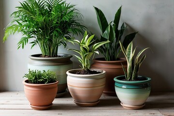 Beautiful Plants in Ceramic Pots: A Decor Collection for Greenery and Growth