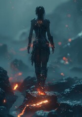 Fototapeta premium woman warrior.