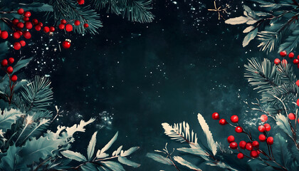 Fototapeta premium A winter and christmas banner