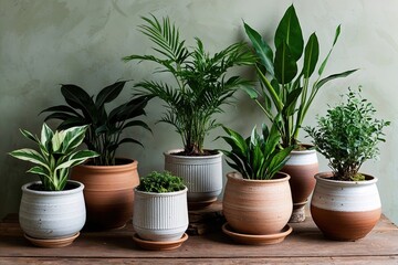 Stunning Plants in Ceramic Pots A Decorative Collection for Indoor Greenery and Growth