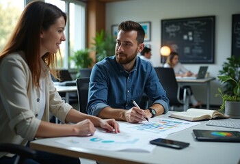 Fototapeta premium Meeting of office employees at the table
