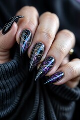 Gel manicure of women's nails