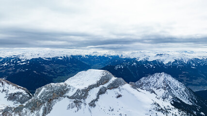 snow covered mountains