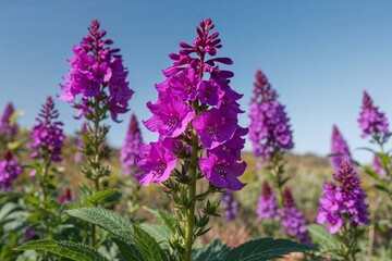 Obraz premium Beautiful Fireweed Plant Featuring Vibrant Purple Flowers on a Clean Background
