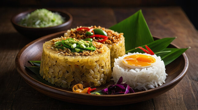 a traditional Indonesian dish bingkang bigas