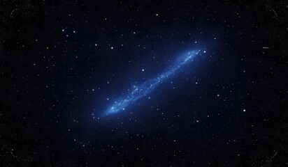 image of a bright blue galaxy with a star in the background