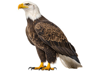 a bald eagle with a white head
