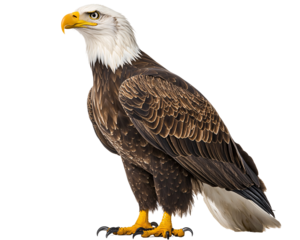 a bald eagle with a white head