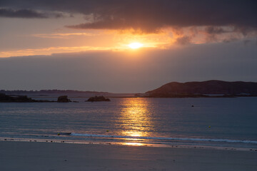 Fototapeta premium Coucher du soleil en Bretagne - France