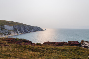 View over The Needles at the Isle of Wight, UK