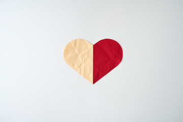 beige and red Paper Heart	
