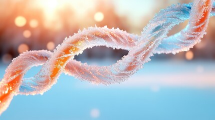 Frozen Iridescent Twisting Ribbons with Highlights