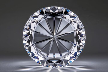Sophisticated Crystal Design with Radiant Facets and Shimmering Texture