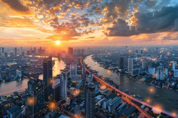 Fototapeta premium Technology and Futurism