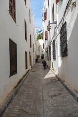 The streets in Tangier, Morocco