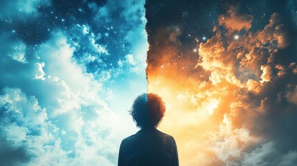 Obraz premium The Split Sky, Bipolar Disorder