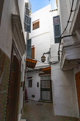 The city streets in Tangier, Morocco