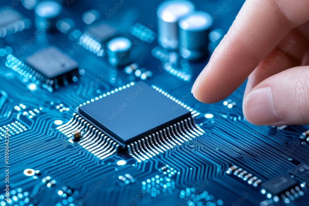 Poster the concept of ai involves managing technological tools and intelligent robots, focusing on the deve