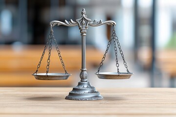 Scales of Law, Judiciary concept, Jurisprudence and Equity., text space (created with Stock)