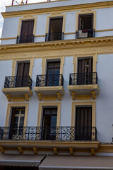Fa&ccedil;ade architecture in Tangier, Morocco