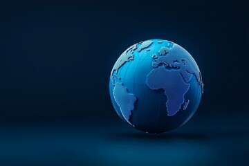 Top Internet Concept for global business, featuring a globe with glowing lines.