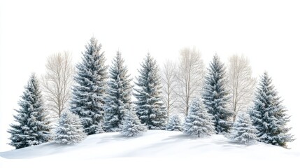 Obraz premium background of snowdrifts and a Christmas tree with space for text
