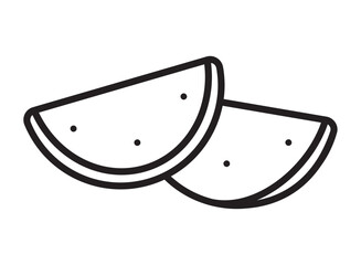 watermelon minimalist food coloring style