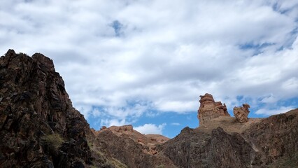 Fototapeta premium Red rock canyon. Beautiful landscape in the mountains. 