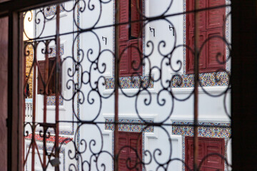 Architecture and ironwork in Tangier, Morocco