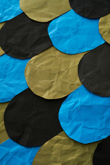 Green Blue and black fish scale Paper background	
