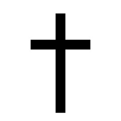 Christian Cross icon vector format on white background.