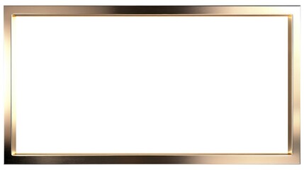 Golden Rectangular Frame: A Blank Canvas for Creativity