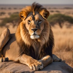 Fototapeta premium male lion in the wild