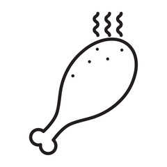 chicken leg minimalist food coloring style