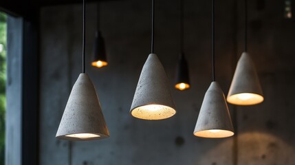 Stylish Concrete Cone Pendant Lights