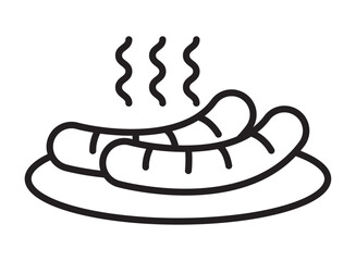 sausage minimalist food coloring style