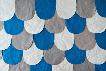 blue grey and white fish scale Paper background	
