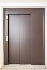 View of modern elevator in residential building