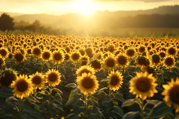 Fototapeta premium sunflower flower field 