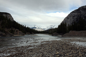 Bow River in Banff National Park, Alberta, Canada